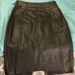 express black leather skirt